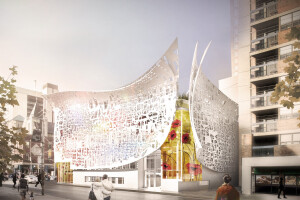 Interactive campus gateway at Ontario College of Art and Design University
