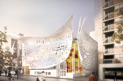 Interactive campus gateway at Ontario College of Art and Design University